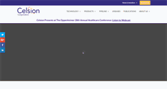 Desktop Screenshot of celsion.com