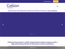 Tablet Screenshot of celsion.com
